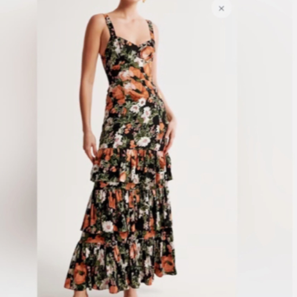 Abercrombie & Fitch Ruffled Tier Maxi Dress